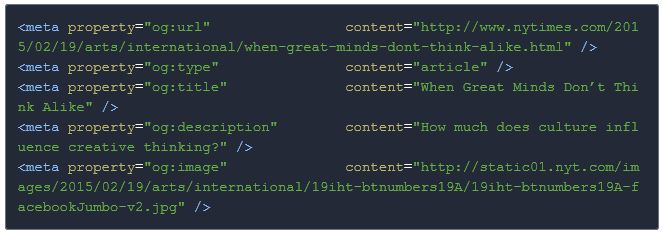 html social media meta tags